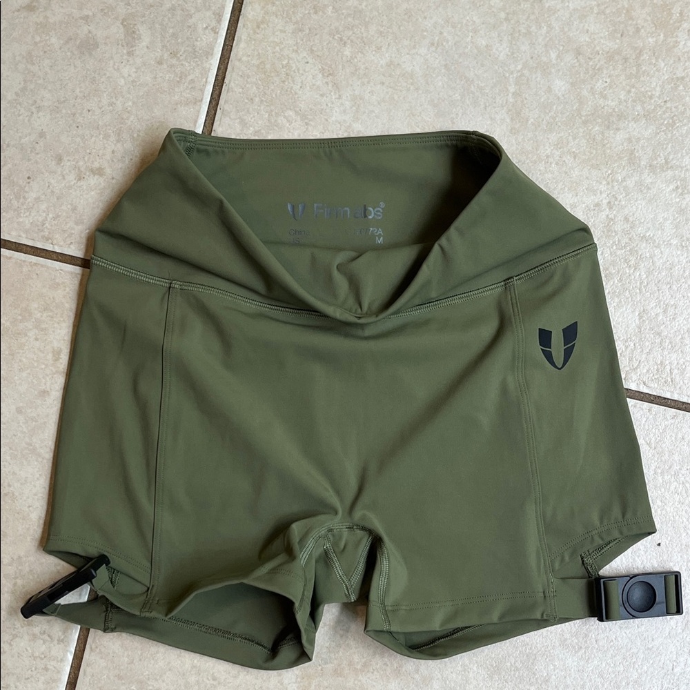 Firm abs Olive Green Women's gym Shorts